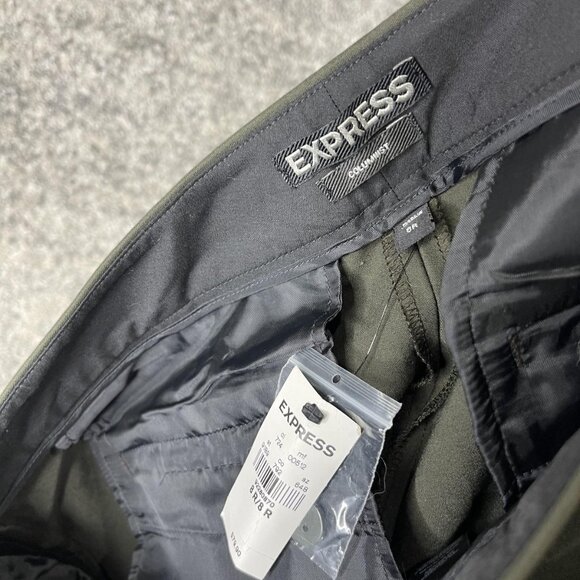 Express Pants Womens 8R Olive Green Columnist Barely Boot Mid Rise Dress Work - Picture 8 of 12